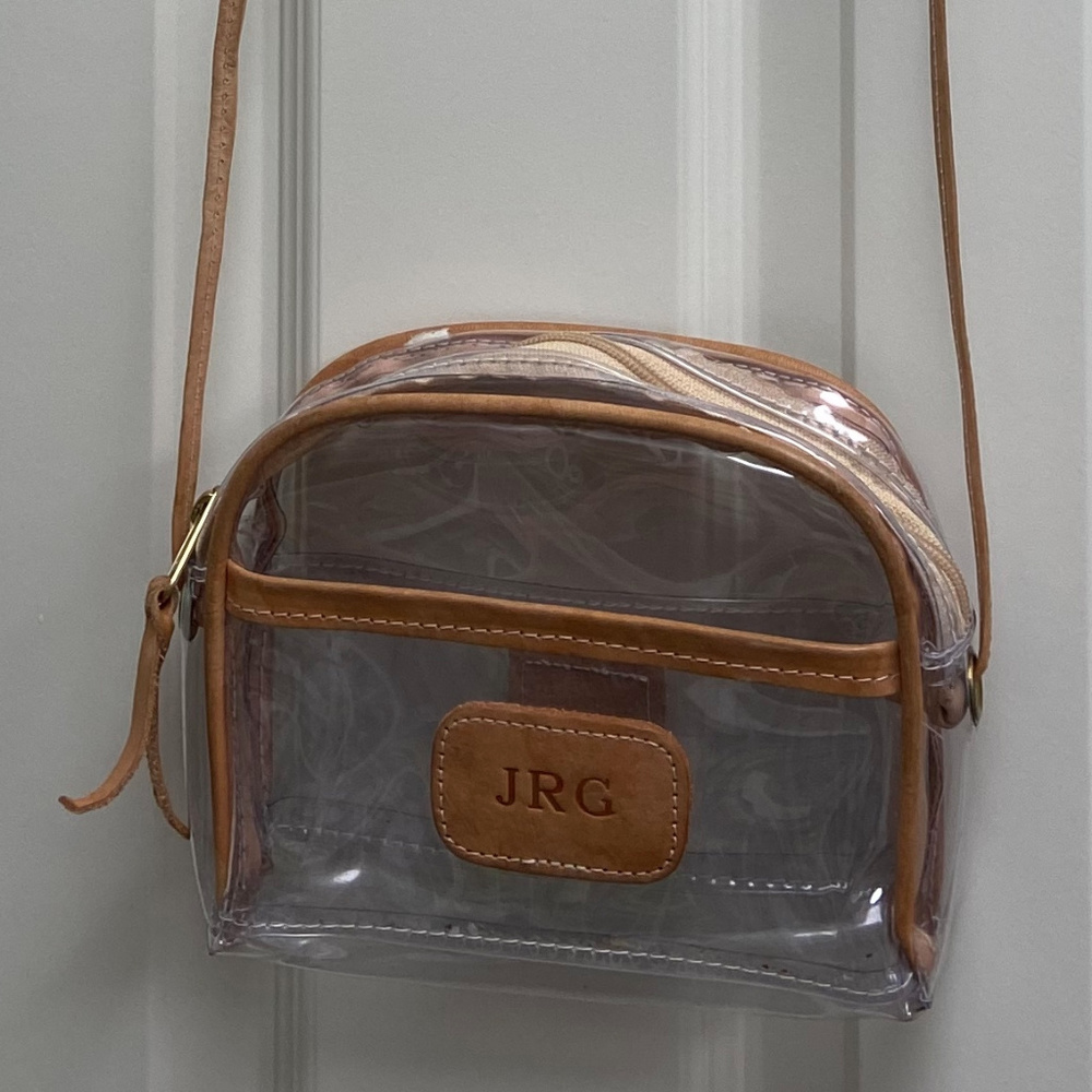 Jon Hart Design Clear Becky Bag Natural Leather